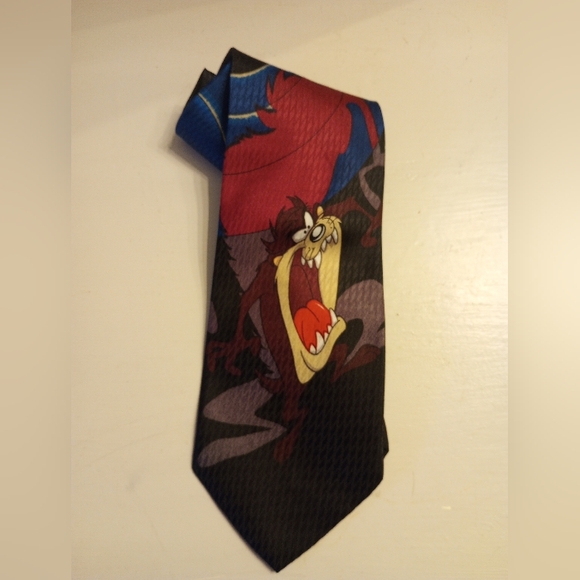 Warner Brothers Looney Tunes Vintage Tasmanian Devil "Taz" men's tie - Picture 1 of 4